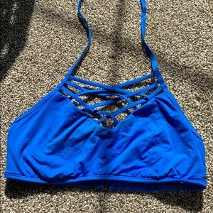 Dark blue halter top swim suit